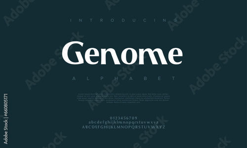 Genome creative modern urban alphabet font. Digital abstract moslem, futuristic, fashion, sport, minimal technology typography. Simple numeric vector illustration