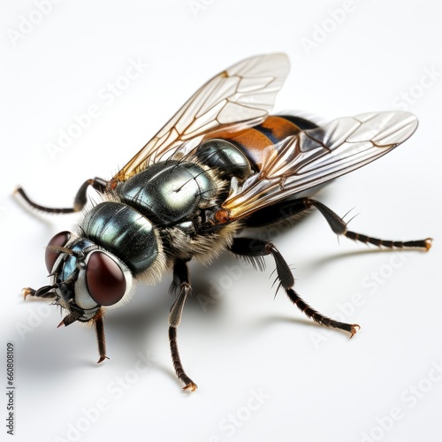 Full view Houseflyon a completely white background, wallpaper pictures, Background HD
