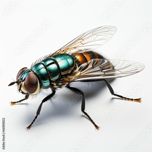 Full view Houseflyon a completely white background, wallpaper pictures, Background HD