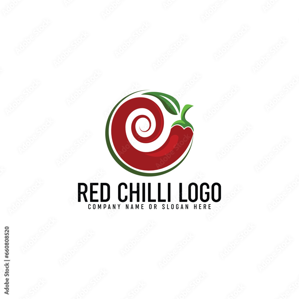 Fototapeta premium Red chili logo