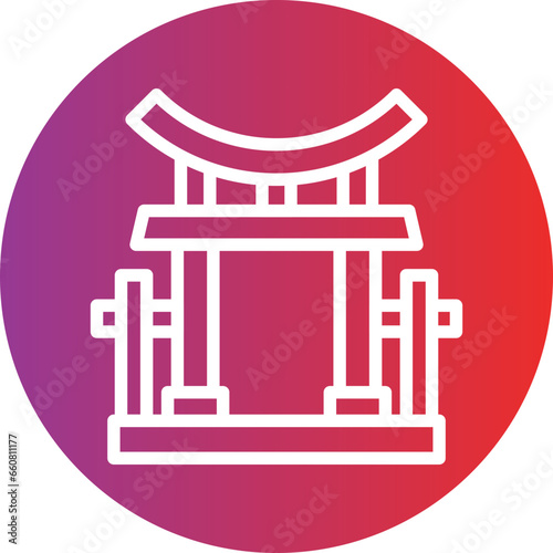 Vector Design Torii Gate Icon Style