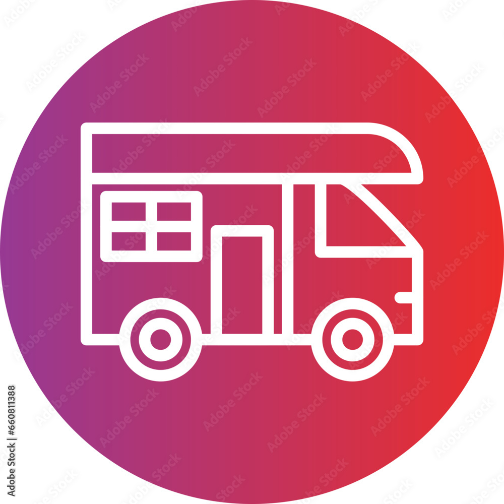 Vector Design Camper Van Icon Style Vector Design Camper Van Icon Style