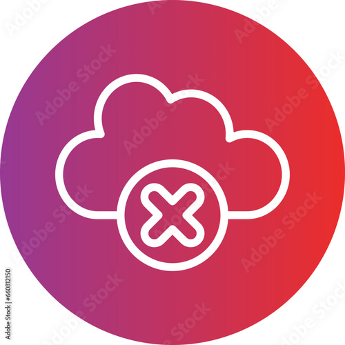Vector Design Cloud Inaccessible Icon Style