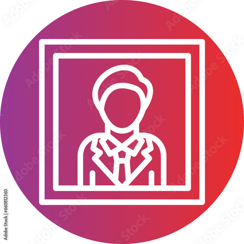 Vector Design Passport Photo Icon Style