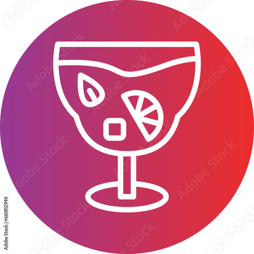 Vector Design Gin Tonic Icon Style photo