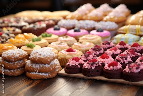 an array of colorful gluten-free pastries