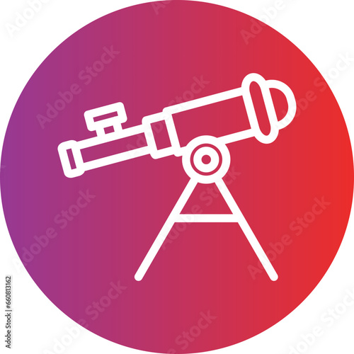 Vector Design Telescope Icon Style