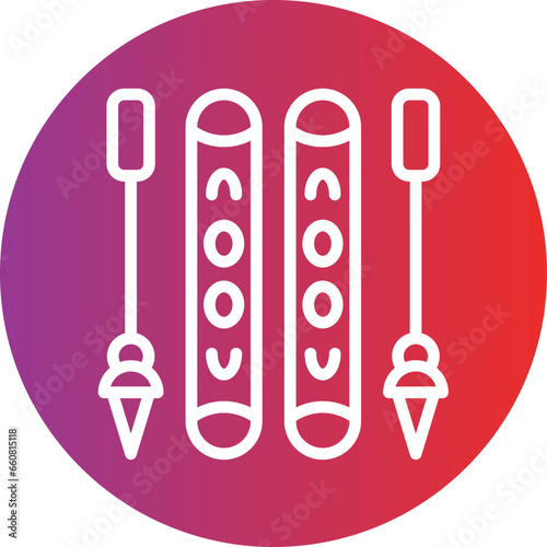 Vector Design Skis Icon Style