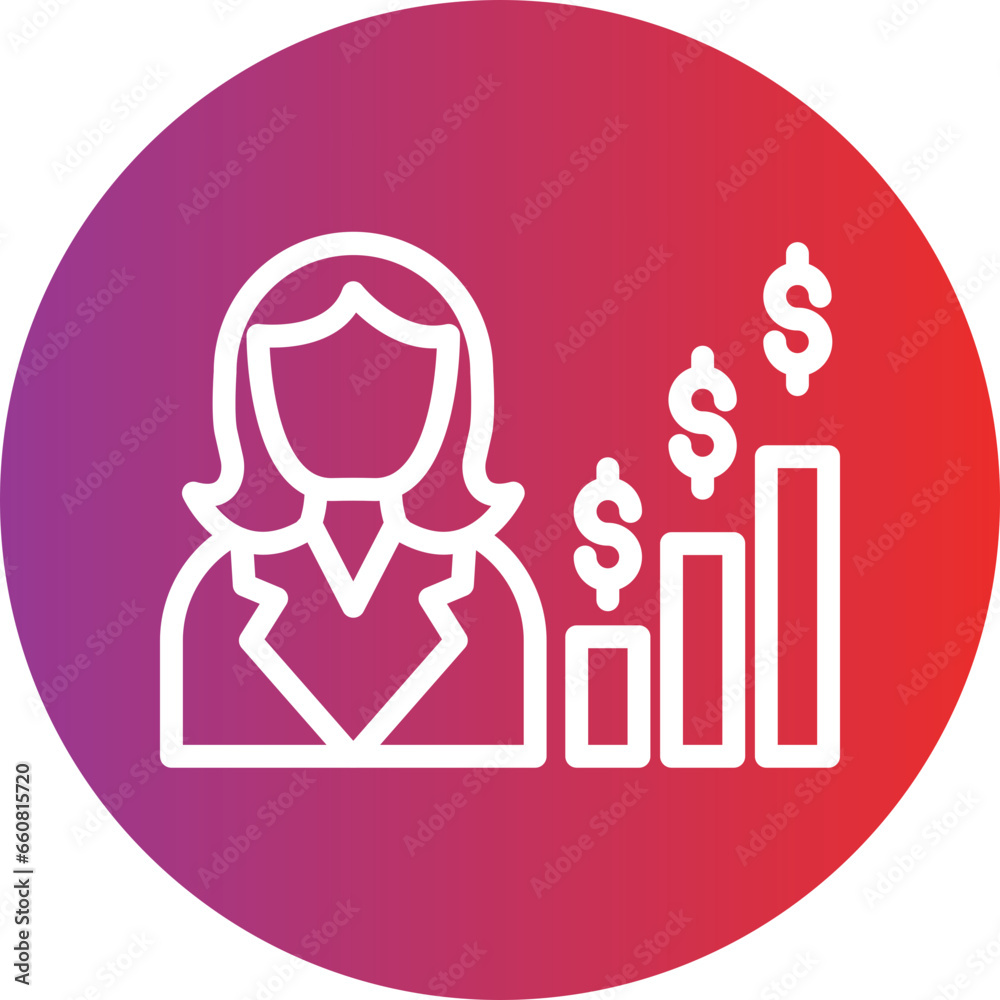 Vector Design Businesswoman Icon Style Vector Design Businesswoman Icon Style