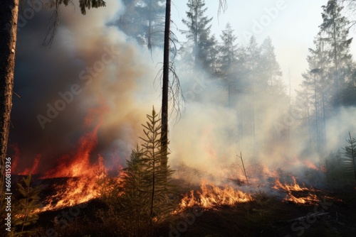 fire damaging a forest