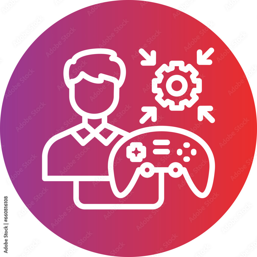 Vector Design Game Modder Male Icon Style Vector Design Game Modder Male Icon Style