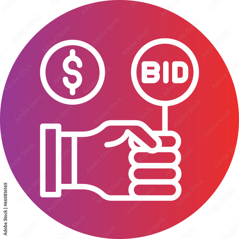 Vector Design Advance Bid Icon Style Vector Design Advance Bid Icon Style