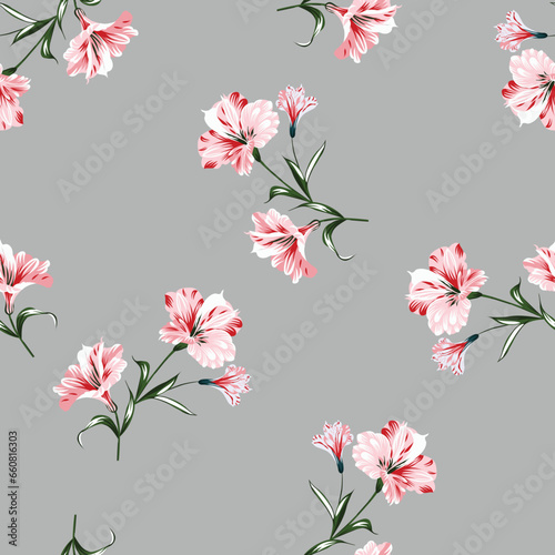 seamless vector flower design pattern on  background