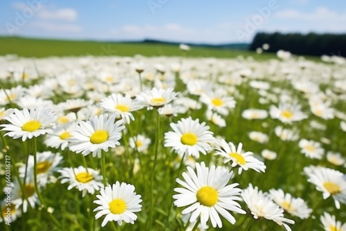 daisy field without a trace of aphids or other insects