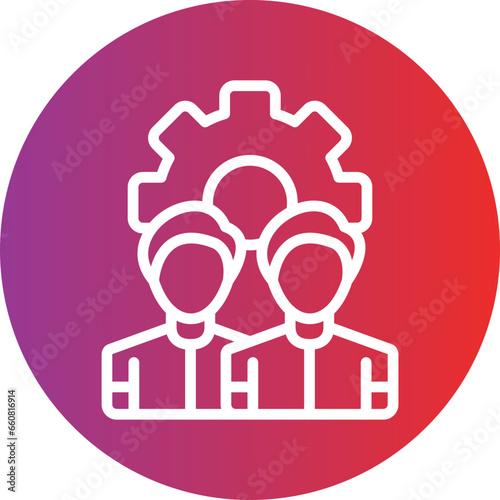 Vector Design Management Team Icon Style