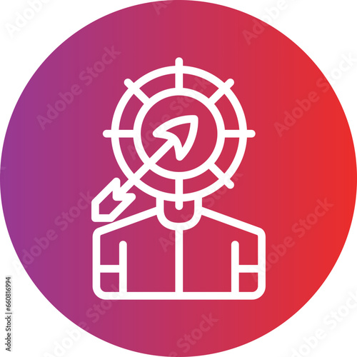 Vector Design Head Hunting Icon Style