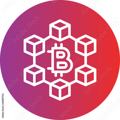 Vector Design Blockchain Icon Style