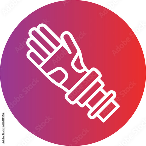 Vector Design Bionic Arm Icon Style