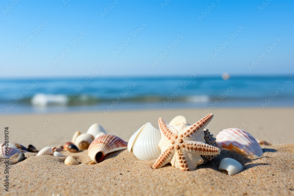 unique seashell on a beach with regular seashells unique seashell on a beach with regular seashells
