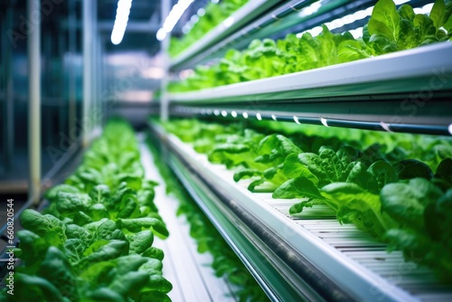 high tech vertical farming system in operation