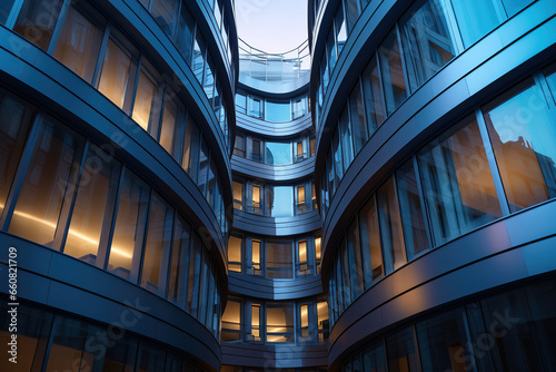 Modern residential building close-up, architectural background