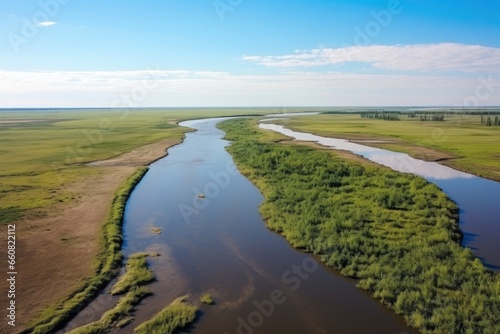 drone shot of a countrys territorial water boundary © altitudevisual