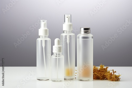 different sizes of hypoallergenic skincare bottles