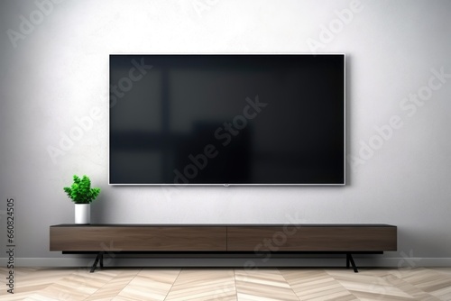 modern smart tv hanging on a wall