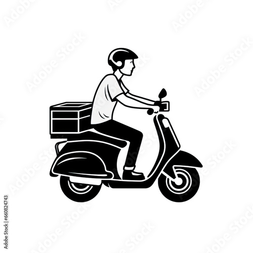  delivery man white background