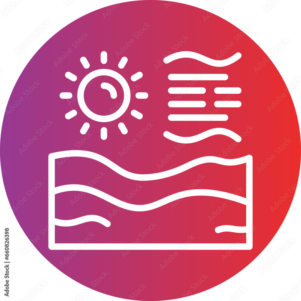 Desert Hot Weather Icon Style