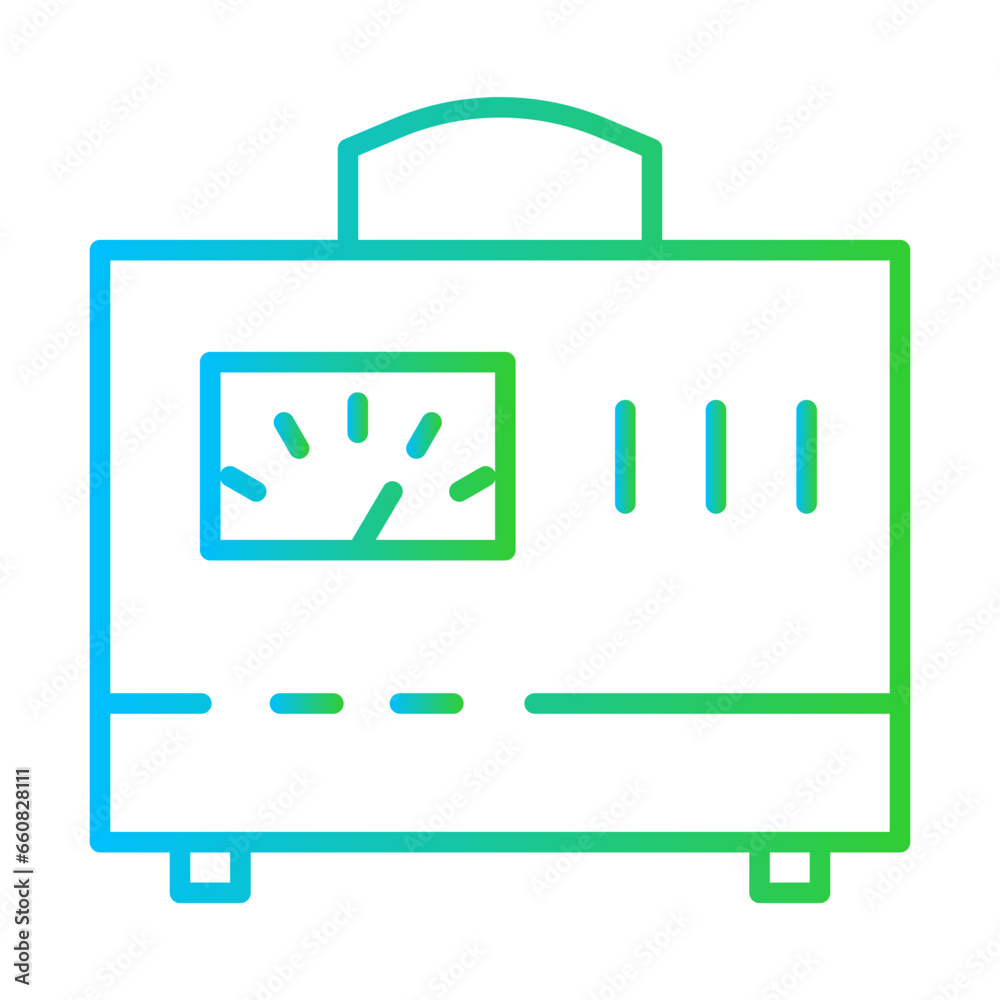Voltmeter measurement icon with blue and green gradient outline style. electrical, voltage, measurement, voltmeter, equipment, electricity, electric. Vector Illustration Voltmeter measurement icon with blue and green gradient outline style. electrical, voltage, measurement, voltmeter, equipment, electricity, electric. Vector Illustration