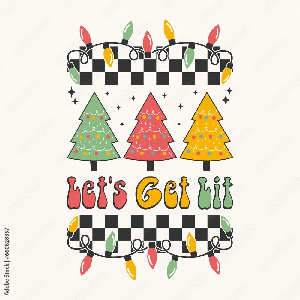 Retro Christmas Vector Design Retro Christmas Vector Design