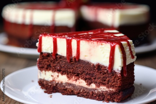 cheesecake with red velvet crust