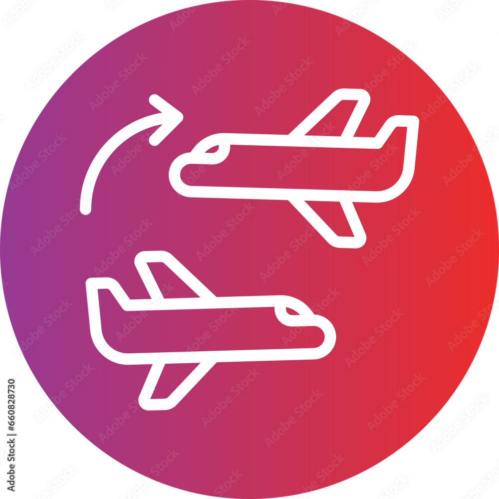 Connecting Flight Icon Style Connecting Flight Icon Style