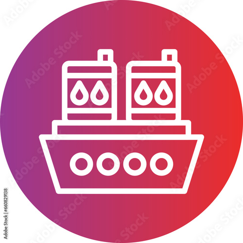Ocean Oil Spill Icon Style