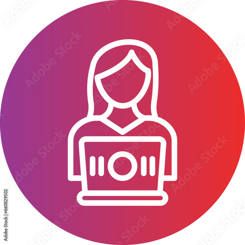 Female Blogger Icon Style