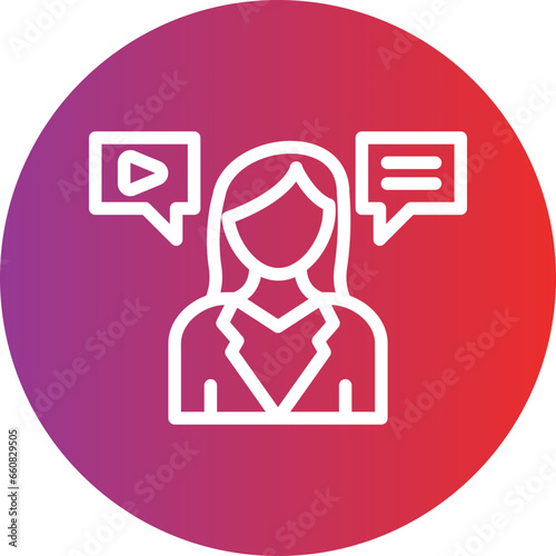Female Influencer Icon Style