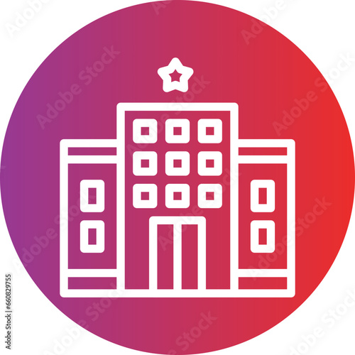 1 Star Hotel Icon Style