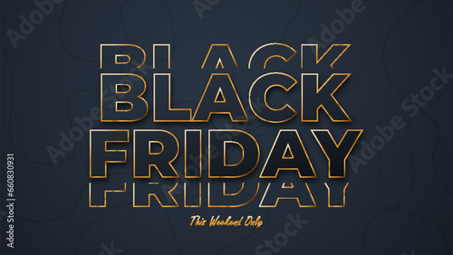 Limited Elegant, Sale Banner for Black Friday. Vector Banner for Shop, Web.