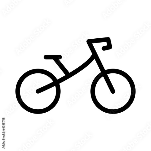 Bicycle icon using line style
