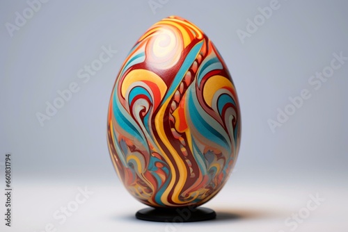 vibrant egg, contemporary egg design, multicolored art. Generative AI