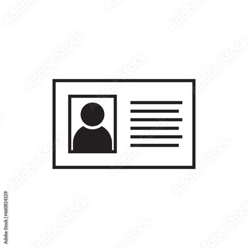 identity card icon vector