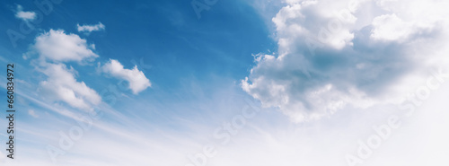 Sky clouds summer panorama