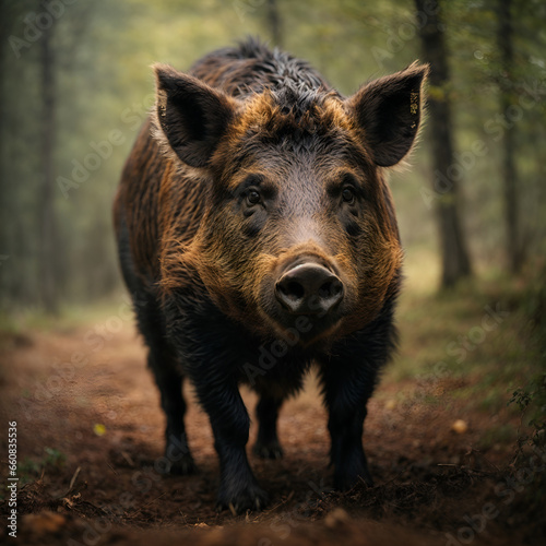 wild boar in the woods