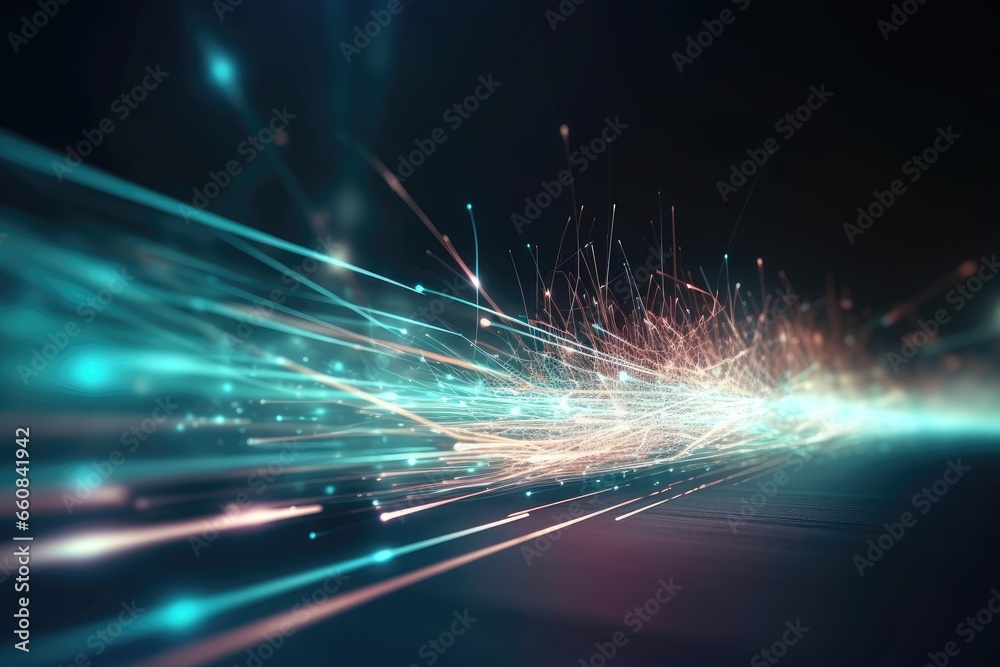 Technology high speed movement. Colorful dynamic background. Beautiful background image, Futuristic 3D