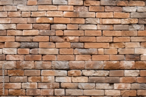 wall of bricks in a straight line