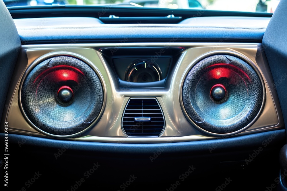 car audio system with a focus on the speakers in the doors