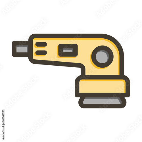 Sander Vector Thick Line Filled Colors Icon Design