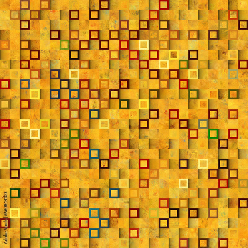 Fototapeta Naklejka Na Ścianę i Meble -  Abstract Geometrical Background. Pattern with frame shapes. Tile art.