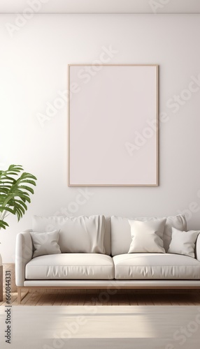  Minimalist Living Room Artist s Frame on Beige Rug